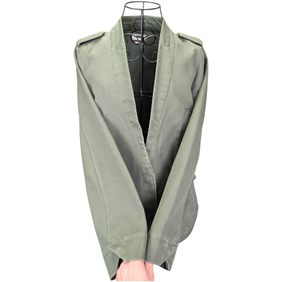 Zadig & Voltaire Vedam Bis Spus Kaki Green Skull Cotton Utility Jacket Small - Picture 11 of 12